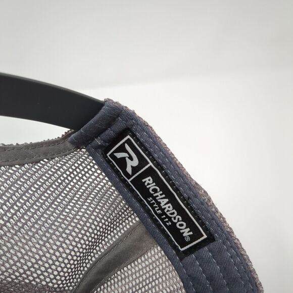 LCS Snapback 112 Trucker Hat Gray One Size Adjustable Mesh Back Richardson - Picture 9 of 10